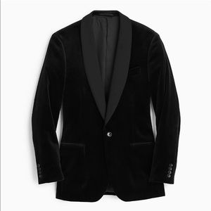 JCrew black velvet Ludlow Men’s jacket NWT 39R